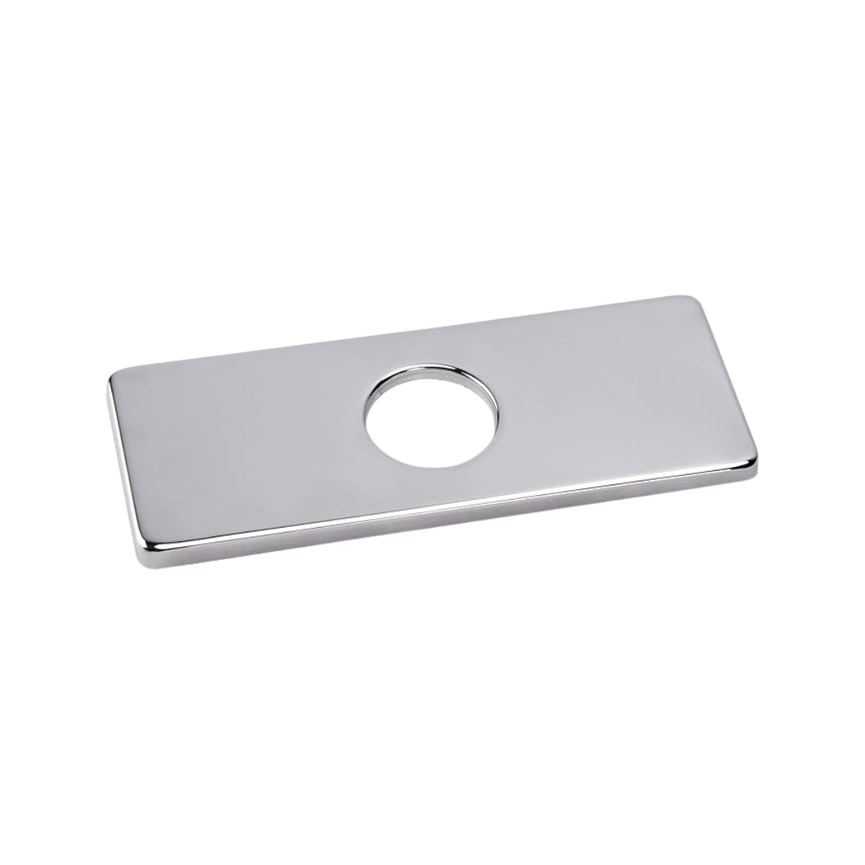 Petite plaque pour robinet de salle de bain - chrome