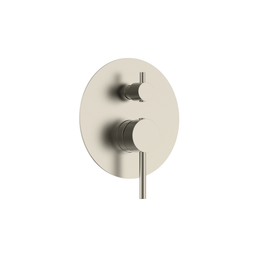 Robinetterie SERENITA murale pour bain douche rond acier brossé