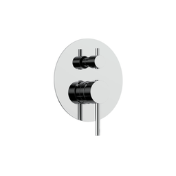Robinetterie SERENITA murale pour bain douche rond chrome
