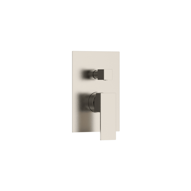 Robinetterie SERENITA murale pour bain douche carré acier brossé