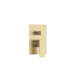 Robinetterie SERENITA murale pour bain douche carré or brossé