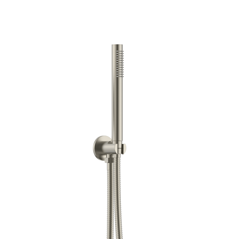 Robinetterie SERENITA murale pour bain douche rond acier brossé