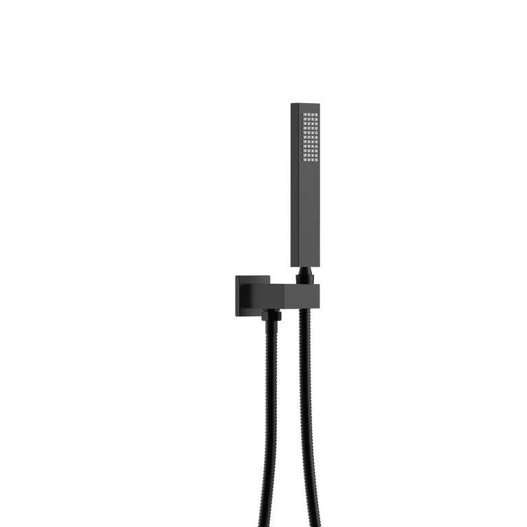 Robinetterie SERENITA murale pour bain douche carré noir mat