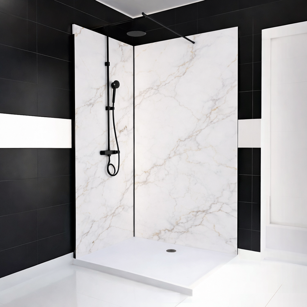Mur de douche en PVC effet diamant lustré 48 po x 96 pouce | L'Entrepôt ...