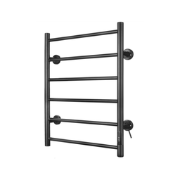 Sheraton Heated Towel Rail – Round Black