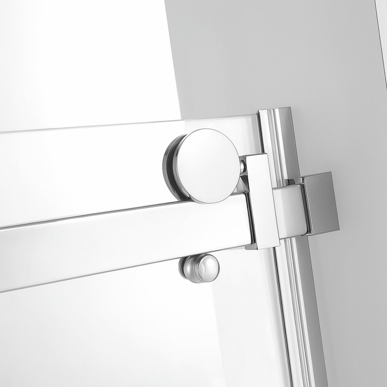 60-inch chrome glass door for shower bath