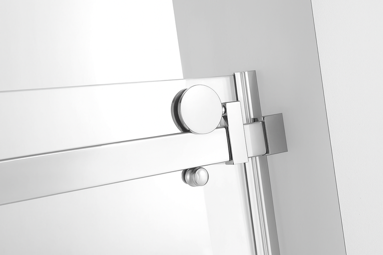 Porte en verre pour bain douche chrome de 60 pouces