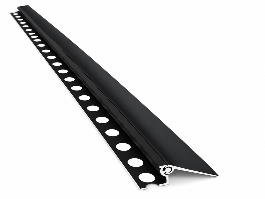 Moulure adaptative 12 mm en aluminium noir mat