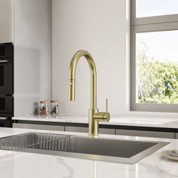 Robinet de cuisine : Design Deluxe Inox Or