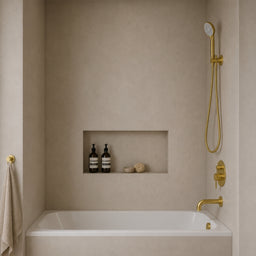 Round gold bath shower faucet