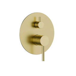 Round gold shower faucet