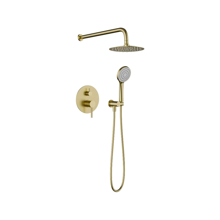 Round gold shower faucet