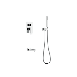 Robinetterie SERENITA murale pour bain douche carré chrome