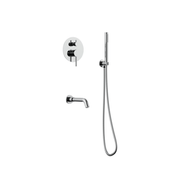 Robinetterie SERENITA murale pour bain douche rond chrome