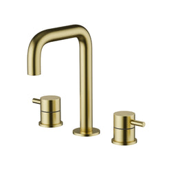 Gold bath faucet with handheld showerhead