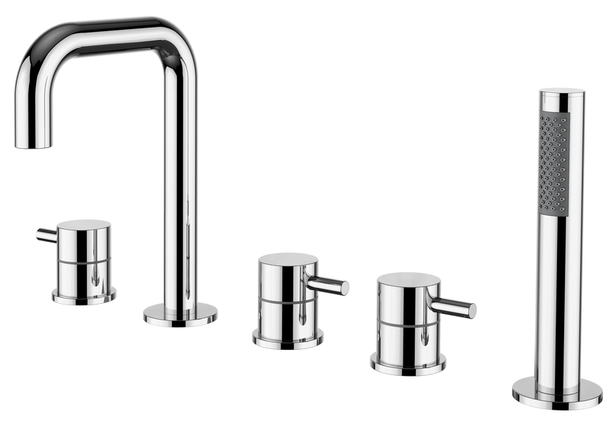Robinet de bain avec douchette chrome