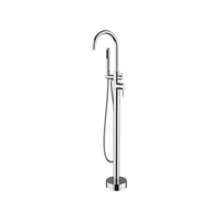 Robinet de bain auto-portant rond chrome