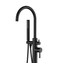 Round Freestanding Bathtub Faucet – Matte Black