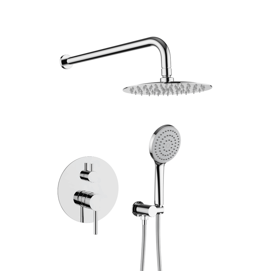 Robinet de douche rond chrome