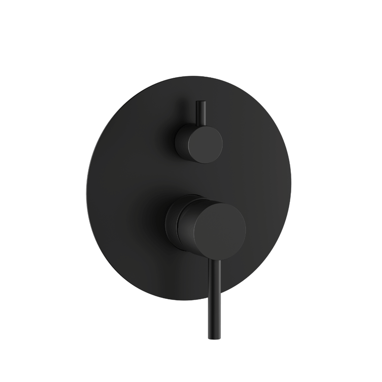 Robinet de douche rond noir