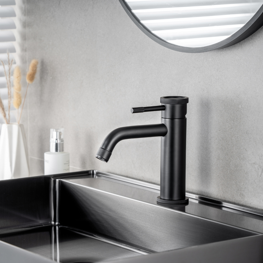 Robinet de lavabo - Crown Noir Mat