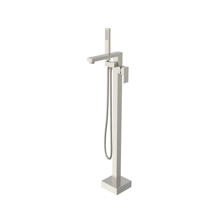 Robinetterie SERENITA pour bain autoportante - carré acier brossé