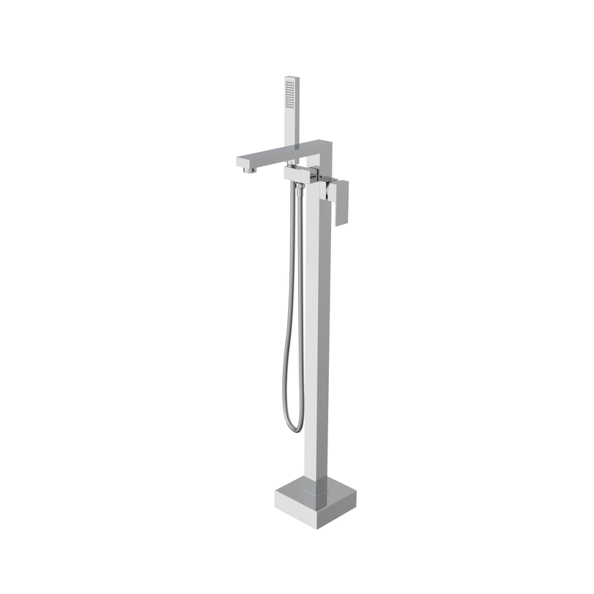Robinetterie SERENITA pour bain autoportante - carré chrome