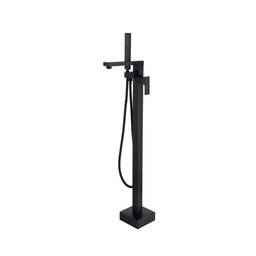 Robinetterie SERENITA pour bain autoportante - carré noir mat