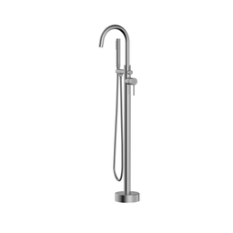 Robinetterie SERENITA pour bain autoportante - rond acier brossé
