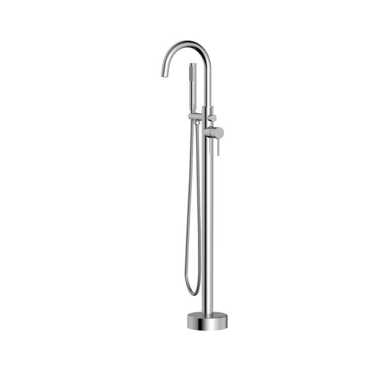 Robinetterie SERENITA pour bain autoportante - rond chrome
