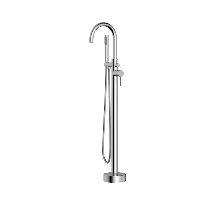 Robinetterie SERENITA pour bain autoportante - rond chrome
