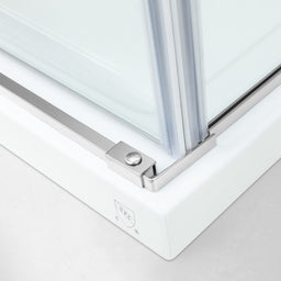 Douche (Base et Vitres inclus) chrome 32" X 60" en coin - Mur droit vitre gauche | Entrepôt de la Réno