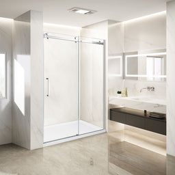 Douche (Base et Vitres inclus) chome 36"X48" en alcove | Entrepôt de la Réno