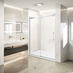 Douche (Base et Vitres inclus) chrome 32"X60" en alcove | Entrepôt de la Réno