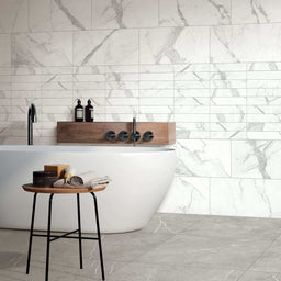Céramique 24x24 - bianco - Marble Stone | Entrepôt de la Réno