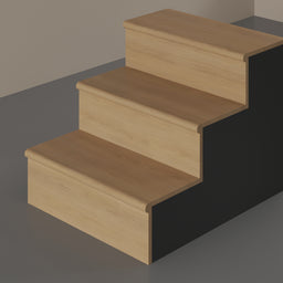 Kit de marche/contremarche en Flottant stratifié Pure Wood Sesame (2 marches incluses) | Entrepôt de la Réno