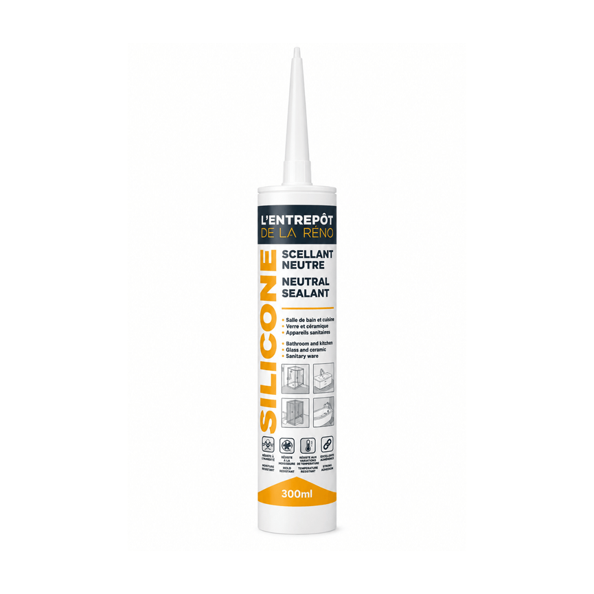 Tube de silicone blanc - Entrepôt de la Réno