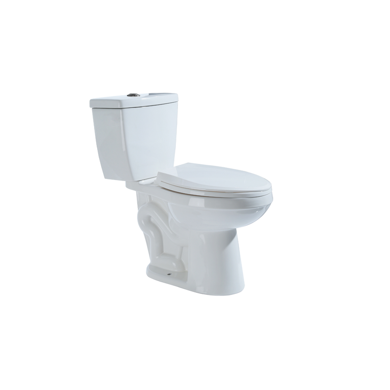 Elongated 2-piece toilet