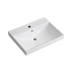 Rectangular sink 8056, semi-recessed with hole, porcelain 23.6" X 18.1" X 7.5"
