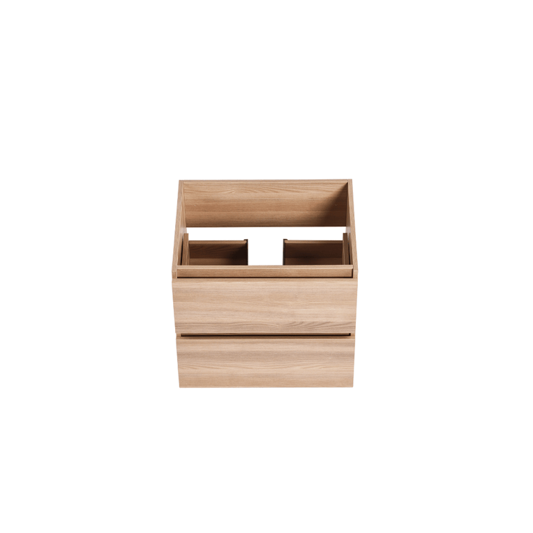 Vanity with 24-inch natural wood countertop