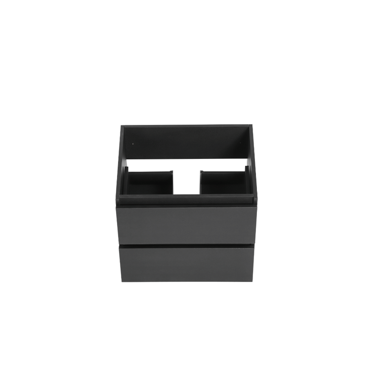 Vanity with 24-inch matte black countertop