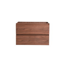 Vanity with 32-inch walnut wood countertop