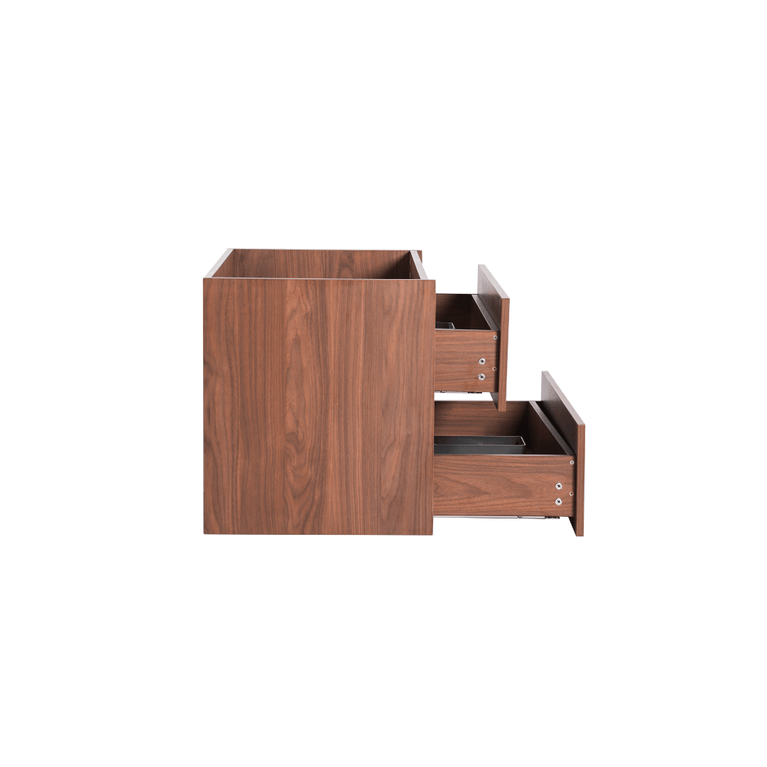 Vanity with 32-inch walnut wood countertop