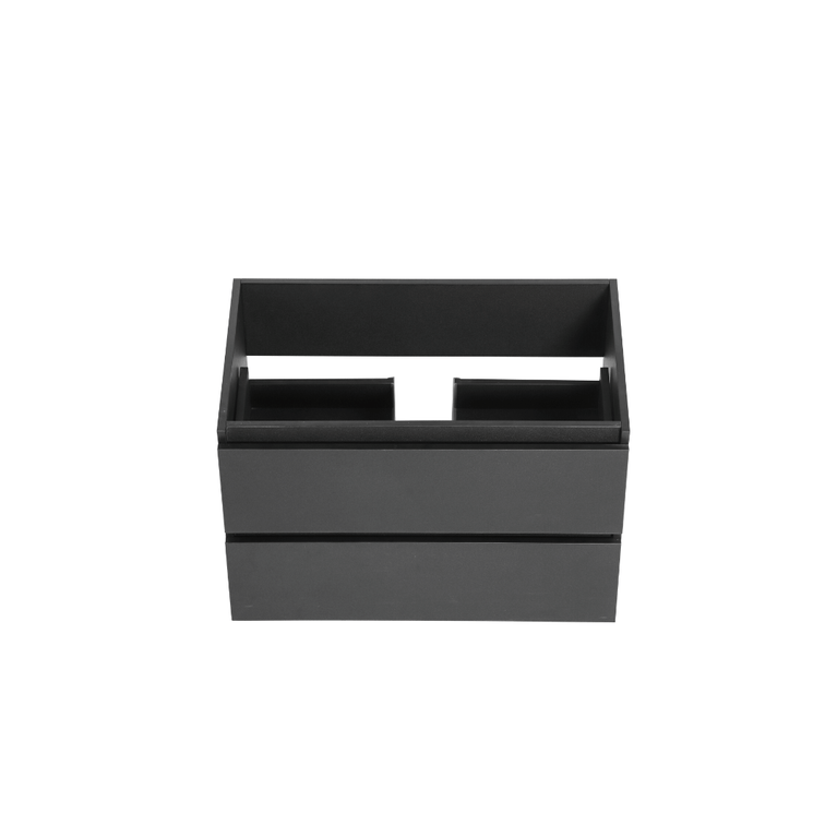 Vanity with 32-inch matte black countertop