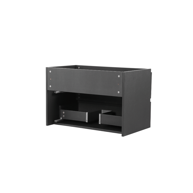 Vanity with 32-inch matte black countertop