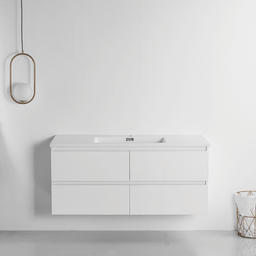 60-inch Vanity with Countertop -  Satin White