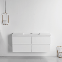 Vanité avec comptoir 48 pouces blanc satiné