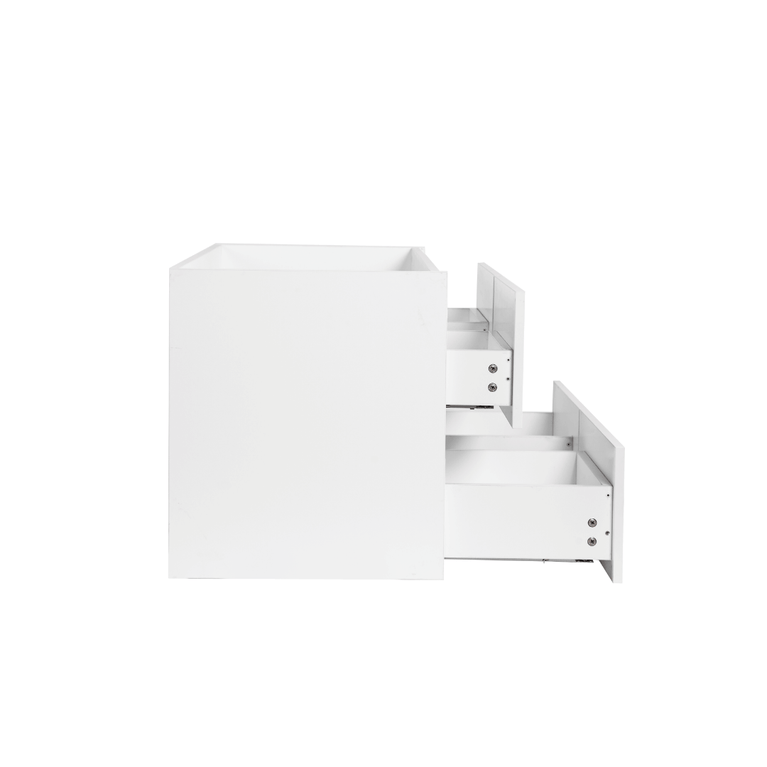 60-inch Double Sink Vanity with Countertop -  Satin White