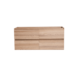 Vanity with 48-inch natural wood countertop