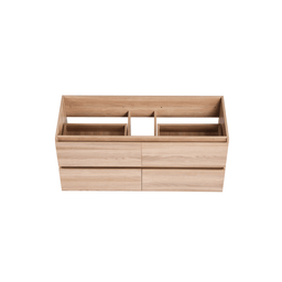 Vanity with 48-inch natural wood countertop